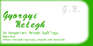 gyorgyi melegh business card